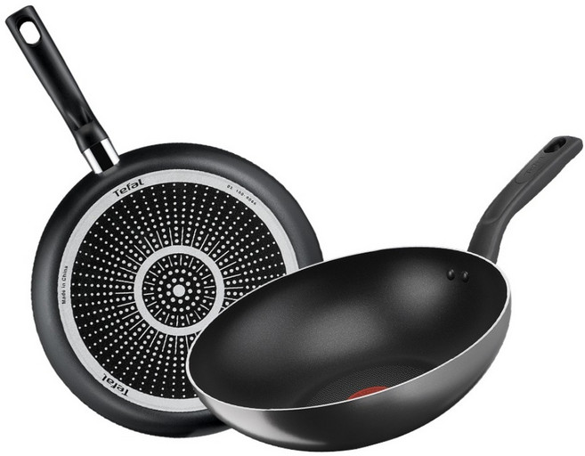 Tefal 特福 尼斯系列 不沾小炒鍋 +平底鍋 B4970624, 1個, 28cm