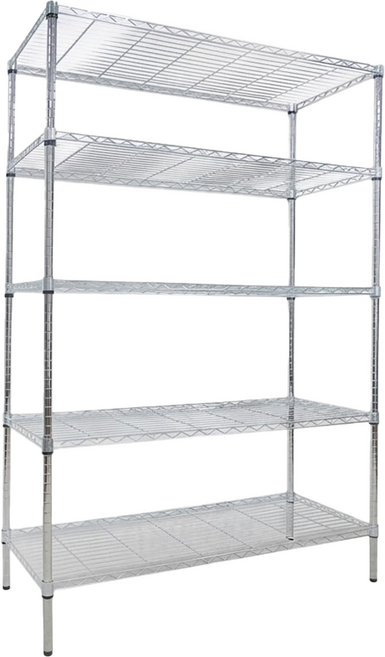 yo-life 100%台灣製 5層 122 x 60 x 180cm 電鍍銀 超容量收納置物層架