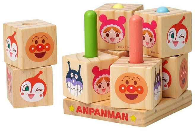 ANPANMAN 麵包超人 NEW轉轉配對積木方塊, 混和顏色, 1套