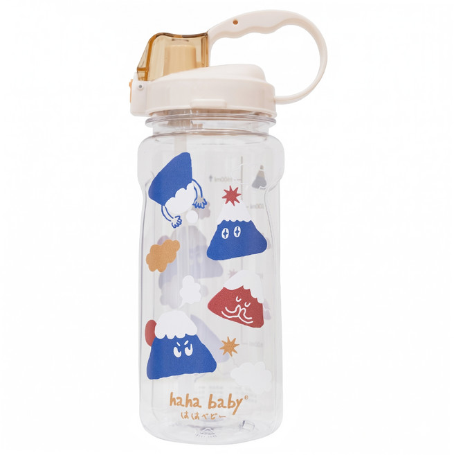 haha baby 大容量背帶透明水壺, 山山, 1個, 1600ml