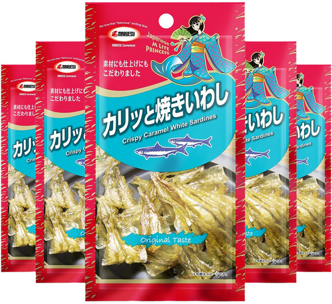 마루에스 크리스피 카라멜 화이트 정어리 어포, 10g, 5개