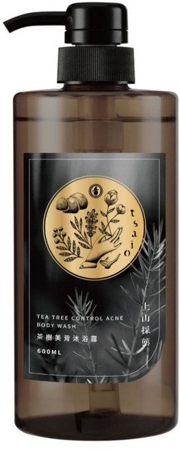 tsaio 上山採藥 茶樹美背沐浴露, 1瓶, 600ml