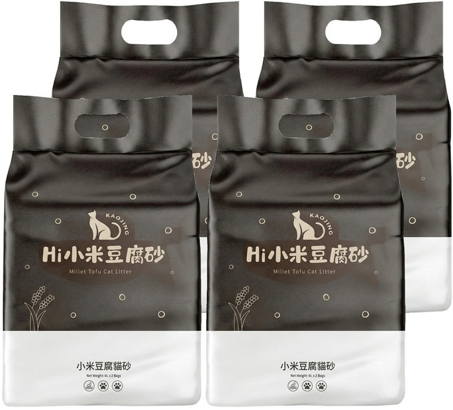 Hi 貓砂 黃金小米豆腐砂, 2kg, 4包, 原味