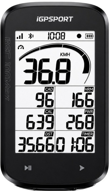 iGPSPORT GPS 자전거 속도계 BSC100Max, 블랙, 1개