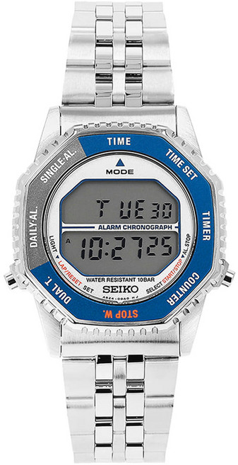 SEIKO 精工 男士 ROTOCALL 旋轉錶圈計時碼錶數位金屬手錶 SMGG