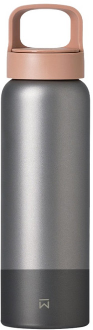 WOKY 沃廚 Ti純鈦提手運動保溫瓶, 曉咖色, 1個, 800ml