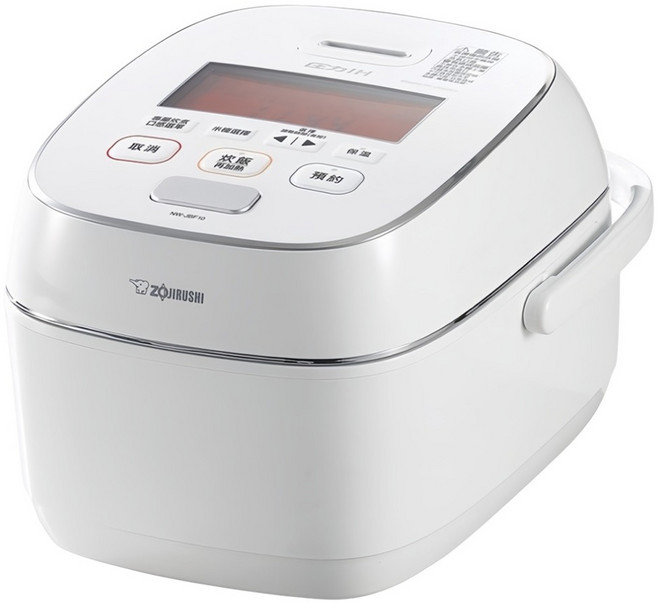 ZOJIRUSHI 象印 日本製 鐵器塗層白金厚釜壓力IH電子鍋 6人份, 白色, NW-JBF10