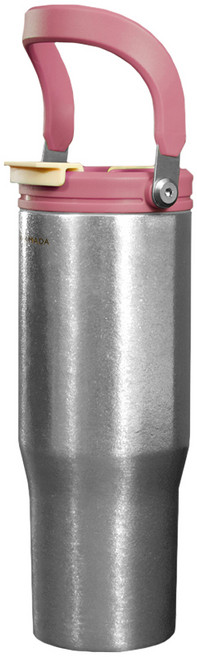 WOKY 沃廚 大提把極輕純鈦保溫瓶, 無畏紅, 1個, 900ml
