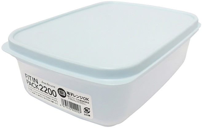 Sanada Seiko 日本製 可微波堆疊保鮮盒 2200ml, 透明色, 1個