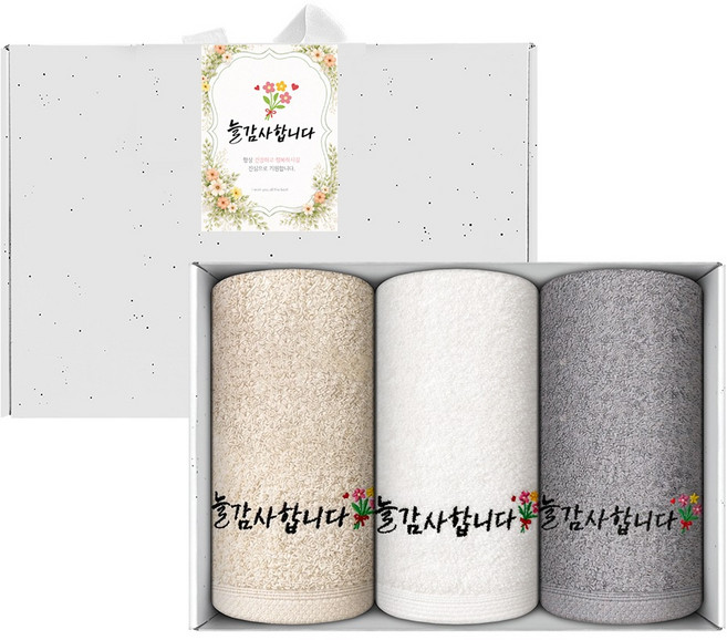 Songwol 松月 感謝您 剪紙刺繡毛巾 160g x 3入 + 貼紙組