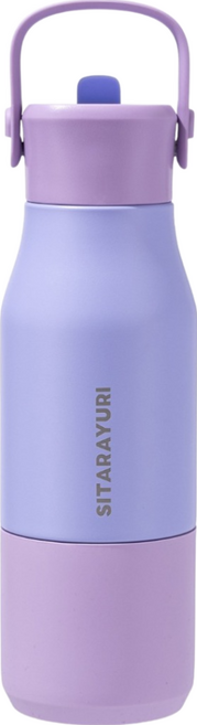 Sitarayuri 304不鏽鋼吸管保溫瓶, 紫色, 1個, 700ml