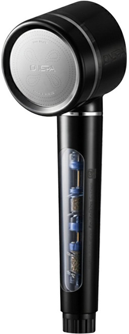 IONSPA 抑菌淨水磁化離子水蓮蓬頭 BATH1000, 曜石黑, 1個