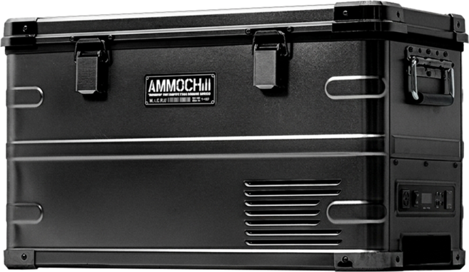AMMOCHILL 雙槽雙溫控車載行動冰箱 35L, 霧黑色, 單一型號