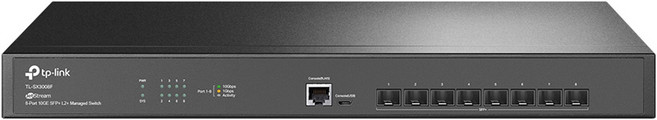 tp-link Omada L2+管理型交換器 10GE SFP+ 8埠 + RJ-45 1埠 + Micro-USB 1埠, 1個, TL-SX3008F