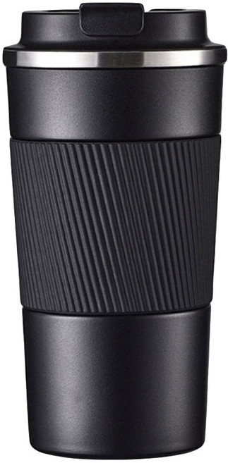 日本 FOREVER 不鏽鋼陶瓷塗層易潔咖啡杯/保溫杯 510ml, 黑色, 1個
