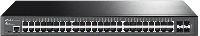 tp-link Gigabit L2+管理型交換器 10/100/1000 Mbps 48埠 + SFP 4埠 + RJ-45 1埠 + Micro-USB 1埠, 1個, TL-SG3452X