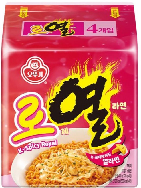 오뚜기 로열라면 120g, 4개