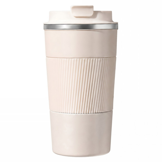 日本 FOREVER 不鏽鋼陶瓷塗層易潔咖啡杯/保溫杯 510ml, 白色, 1個