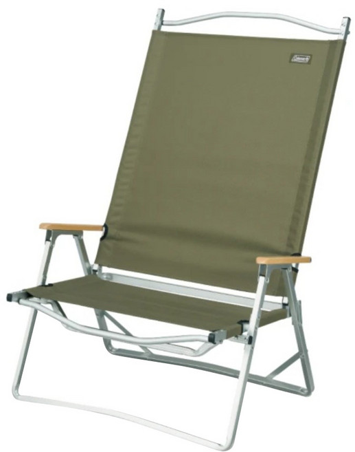 Coleman 科爾曼 寬版摺疊高背椅 CM-38846M000, 綠橄欖, 1個