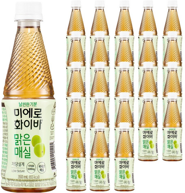 미에로화이바 맑은매실 식이섬유 매실음료, 24개, 350ml