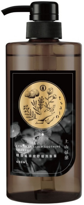 tsaio 上山採藥 積雪草頭皮舒緩洗髮露, 1件, 600ml