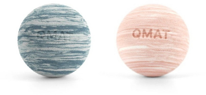 QMAT 台灣製 筋膜球2件組 6cm, 櫻花粉 + 冰川湖畔, 1套