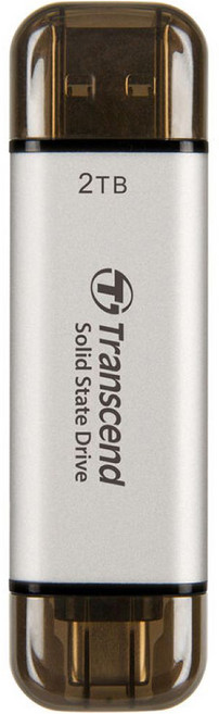 Transcend 創見 ESD310S USB3.2 雙介面SSD固態行動碟 TS2TESD310S, 極光銀, 2TB
