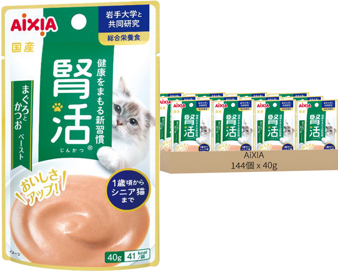 AiXiA 腎活主食餐包2號, 40g, 12個, 鮪魚 + 鰹魚