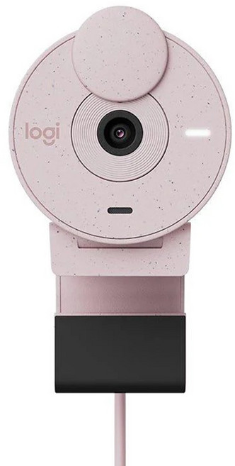 logitech 羅技 Brio 300 網路攝影機, 玫瑰粉, VU0065