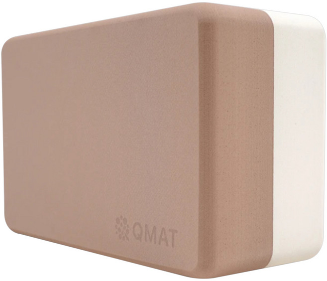 QMAT 加厚瑜珈磚 台灣製, 香草拿鐵, 1個