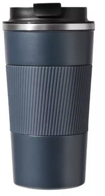 FOREVER 不鏽鋼陶瓷塗層易潔保溫咖啡杯 510ml, 藍色, 1個