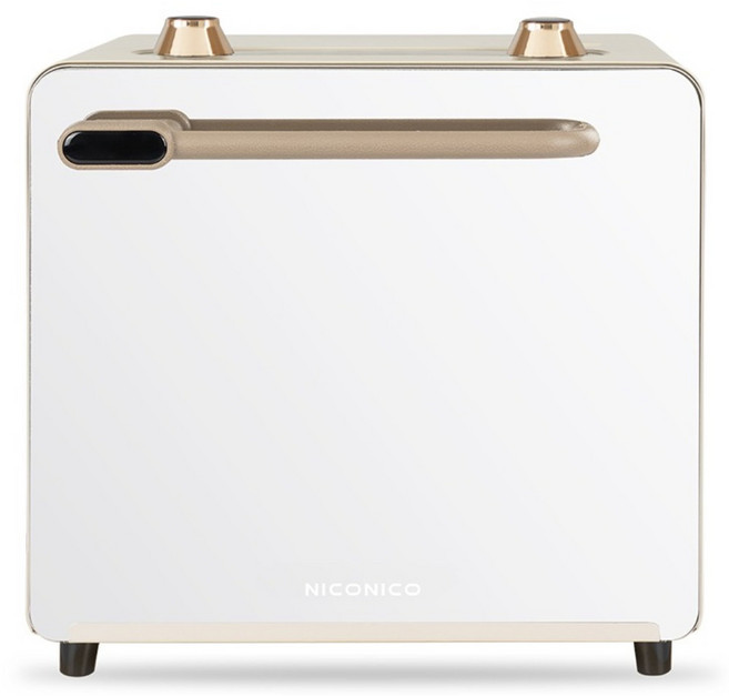 NICONICO 鏡面美型氣炸烤箱 12L, 白色, NI-GB2415