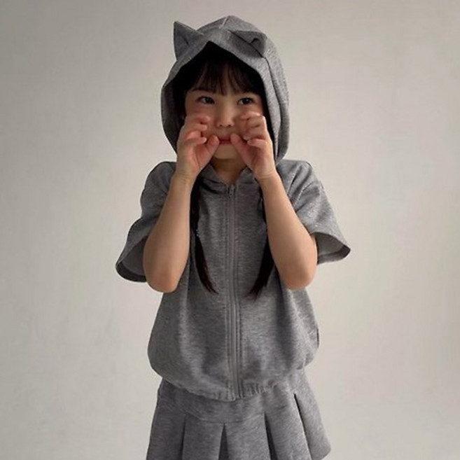 SAINT DOLL 兒童貓咪連帽拉鍊外套