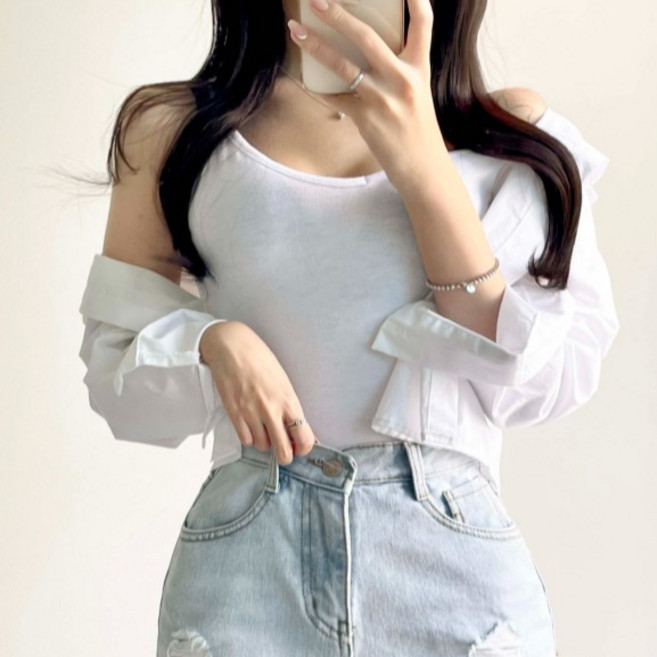 女款基本款修身無袖內搭層次細肩帶背心