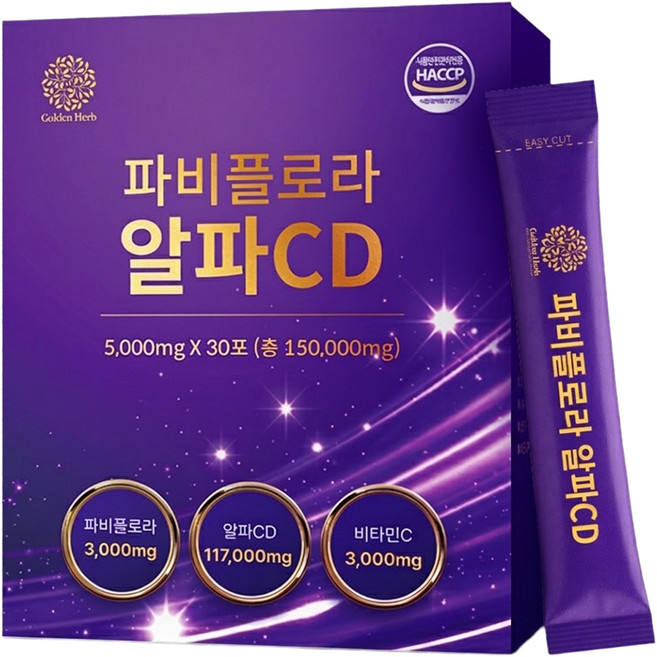 골든허브 파비플로라 알파CD 30포, 150g, 1개