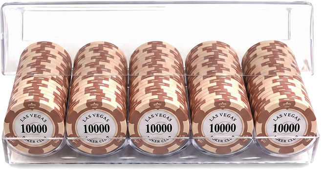 라라해피 국제규격 포커 카지노칩 100p + 하드케이스 세트, 10 숫자 10000(칩), 1세트