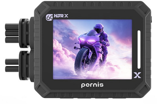 pernis 鉑尼斯 機車行車記錄器 附microSD記憶卡 32GB, 黑色, MX200WGS