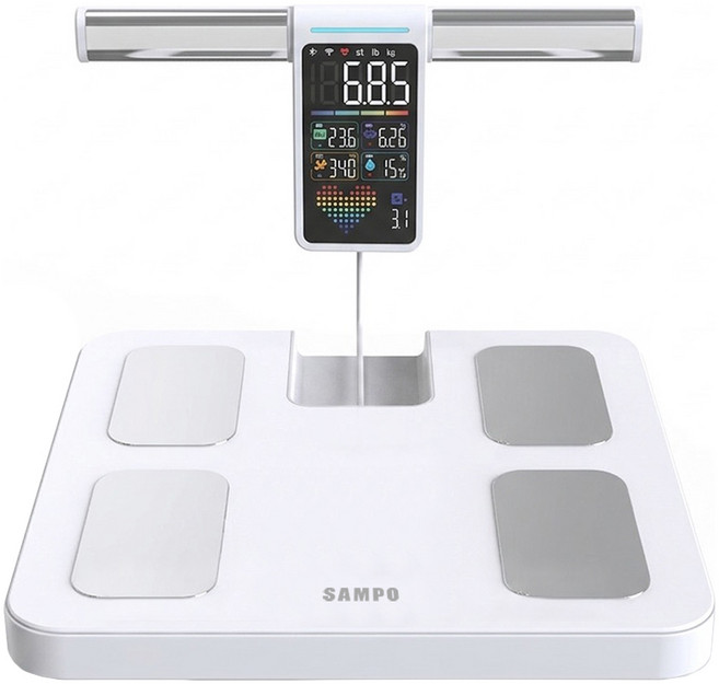 SAMPO 聲寶 八電極智能體脂計/體重計, 白色, 1個, BF-Z2502BL