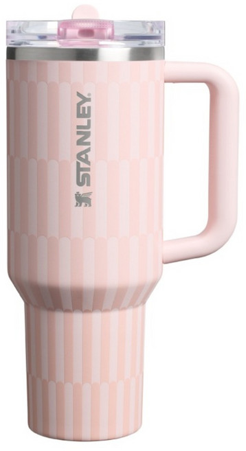 STANLEY 防漏吸管隨手杯, 花磚粉, 1個, 1.18L