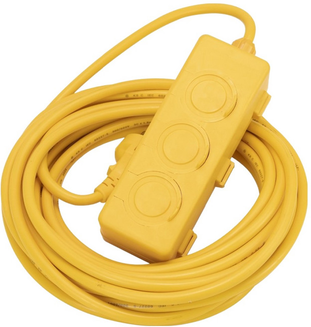 One Stop 4000W 高容量工業用電氣延長線 露營導線 3孔, 10m, 黃色, 1個