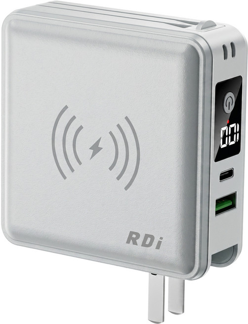 RDi 六合一全能充行動電源 15000mAh Type-C + Lightning, 岩石灰, RDi-8698