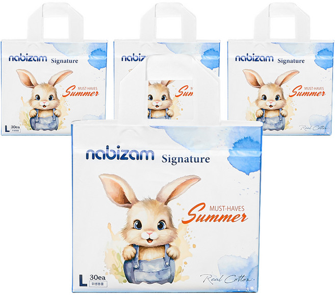 nabizam SIGNATURE 夏季褲型紙尿褲 男女通用, 120張, 大型(L)
