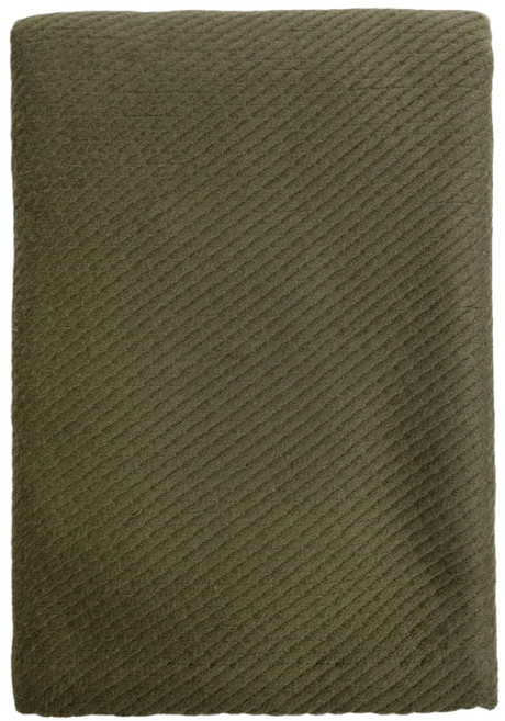 HOLA 和樂家居 伊登緹花純棉風格毛巾 40 x 80cm, 斜紋綠, 1個