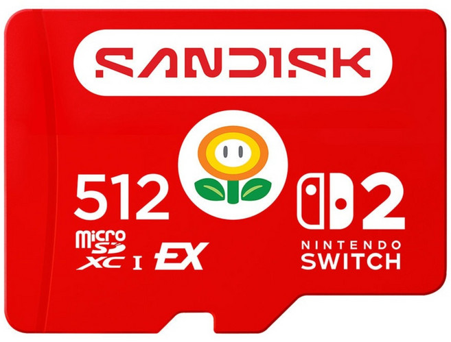 SanDisk 晟碟 microSD Express 特規記憶卡 SDSQXFN-512G-GR6ZN Switch 2專用, 1個, 512GB