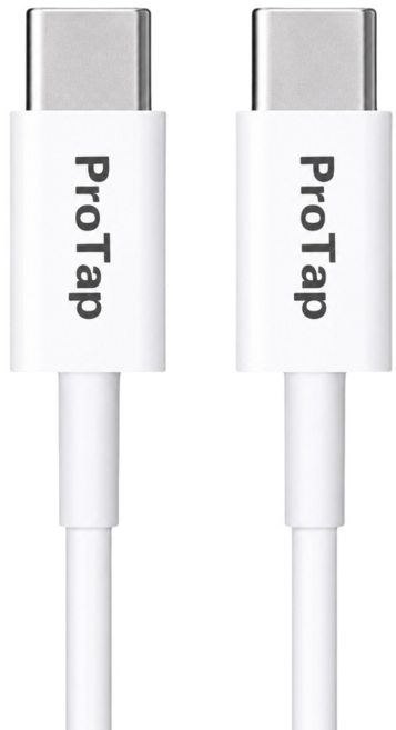 ProTap 浦拓 Type-C-Type-C 3A快充傳輸線 60W, 白色, 1個, 2m