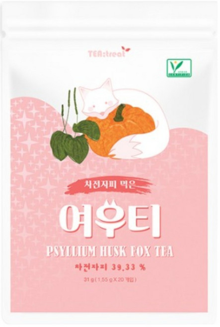 티트리트 차전자피 먹은 여우티, 1개, 20개입, 1.55g