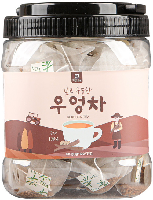 미담식품 우엉차 삼각티백, 1개, 100개입, 1g