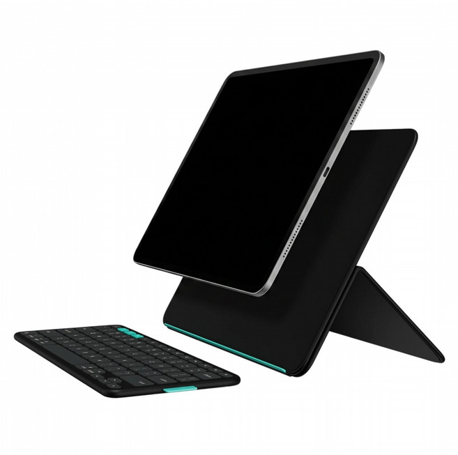 logitech 羅技 Flip Folio iPad 11吋鍵盤 + 保護套, 黑色, 1套