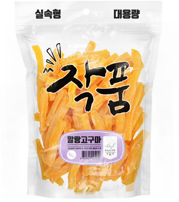투투펫 작품 강아지 대용량 육포 간식, 1kg, 1개, 말랑고구마