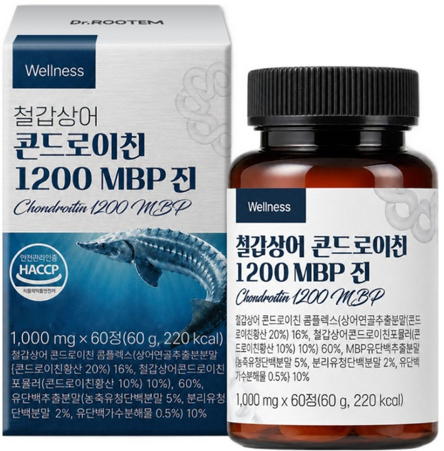 닥터루템 철갑상어 콘드로이친 1200 MBP 진 60g, 1개, 60정